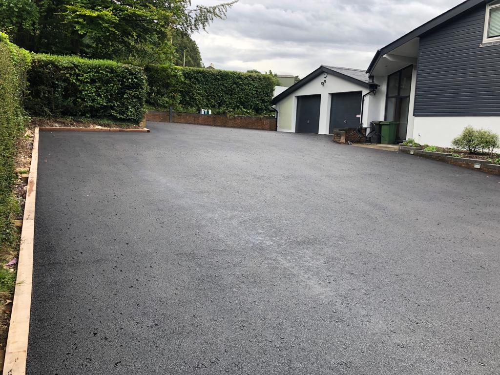 This is a photo of a asphalt driveway which is in the process of being installed by Gawler Road Tech SA